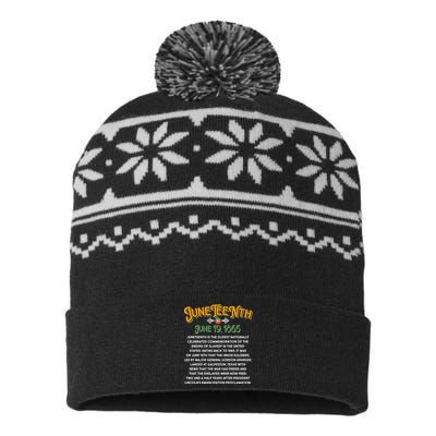 Juneteenth June 19 1865 African American History USA-Made Snowflake Beanie