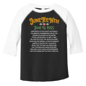 Juneteenth June 19 1865 African American History Toddler Fine Jersey T-Shirt