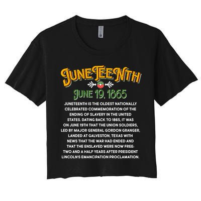 Juneteenth June 19 1865 African American History Crop Top