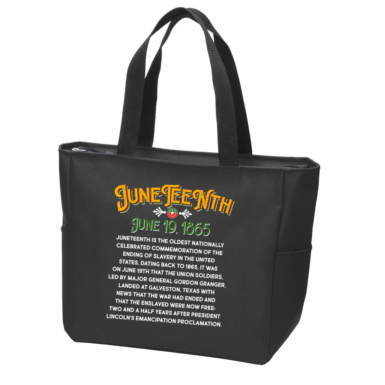 Juneteenth June 19 1865 African American History Zip Tote Bag