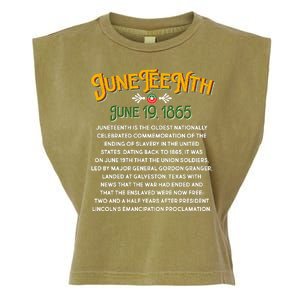 Juneteenth June 19 1865 African American History Garment-Dyed Women's Muscle Tee