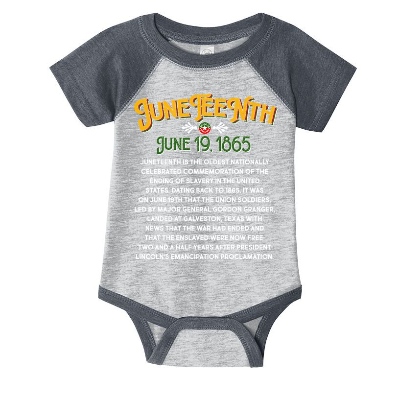 Juneteenth June 19 1865 African American History Infant Baby Jersey Bodysuit