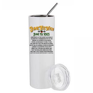 Juneteenth June 19 1865 African American History Stainless Steel Tumbler