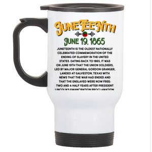 Juneteenth June 19 1865 African American History Stainless Steel Travel Mug