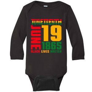 Juneteenth June 19 1865 Black Freedom Day Black Lives Matter Baby Long Sleeve Bodysuit