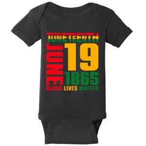 Juneteenth June 19 1865 Black Freedom Day Black Lives Matter Baby Bodysuit