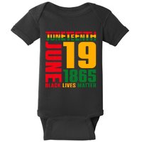 Juneteenth June 19 1865 Black Freedom Day Black Lives Matter Baby Bodysuit