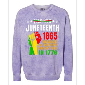 Juneteenth June 1865 Black History African American Freedom Colorblast Crewneck Sweatshirt