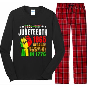 Juneteenth June 1865 Black History African American Freedom Long Sleeve Pajama Set