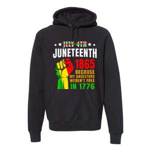 Juneteenth June 1865 Black History African American Freedom Premium Hoodie