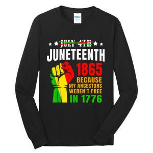 Juneteenth June 1865 Black History African American Freedom Tall Long Sleeve T-Shirt