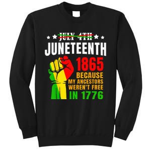 Juneteenth June 1865 Black History African American Freedom Tall Sweatshirt