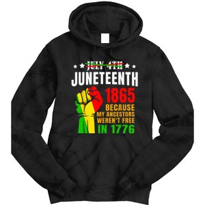 Juneteenth June 1865 Black History African American Freedom Tie Dye Hoodie