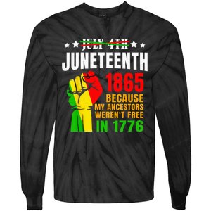 Juneteenth June 1865 Black History African American Freedom Tie-Dye Long Sleeve Shirt