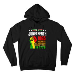 Juneteenth June 1865 Black History African American Freedom Tall Hoodie