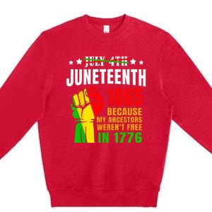 Juneteenth June 1865 Black History African American Freedom Premium Crewneck Sweatshirt