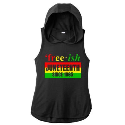 Juneteenth June 1865 Black History African American Freedom Ladies PosiCharge Tri-Blend Wicking Draft Hoodie Tank