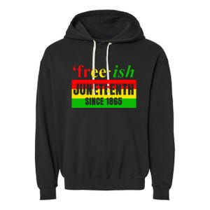 Juneteenth June 1865 Black History African American Freedom Garment-Dyed Fleece Hoodie