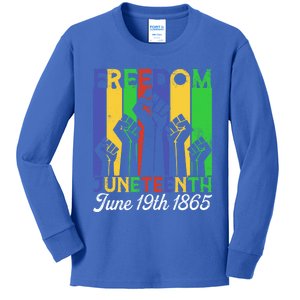 Juneteenth June 19 Black Independence African Freedom Day Gift Kids Long Sleeve Shirt