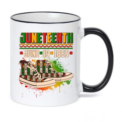 Juneteenth June 19 1865 Sneakers 11oz Black Color Changing Mug