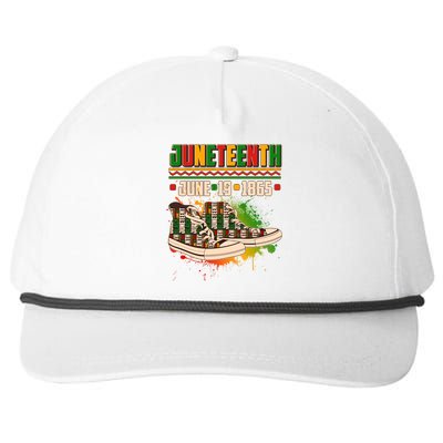 Juneteenth June 19 1865 Sneakers Snapback Five-Panel Rope Hat