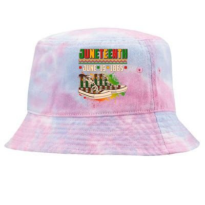 Juneteenth June 19 1865 Sneakers Tie-Dyed Bucket Hat