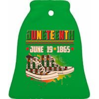 Juneteenth June 19 1865 Sneakers Ceramic Bell Ornament