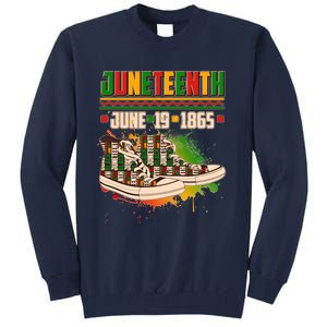 Juneteenth June 19 1865 Sneakers Tall Sweatshirt