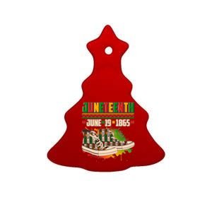 Juneteenth June 19 1865 Sneakers Ceramic Tree Ornament