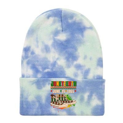 Juneteenth June 19 1865 Sneakers Tie Dye 12in Knit Beanie