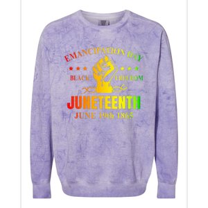 Juneteenth June 1865 Black History African American Freedom Colorblast Crewneck Sweatshirt