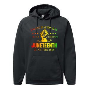 Juneteenth June 1865 Black History African American Freedom Performance Fleece Hoodie