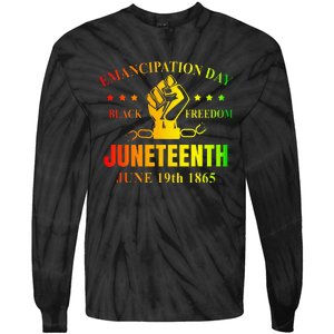 Juneteenth June 1865 Black History African American Freedom Tie-Dye Long Sleeve Shirt