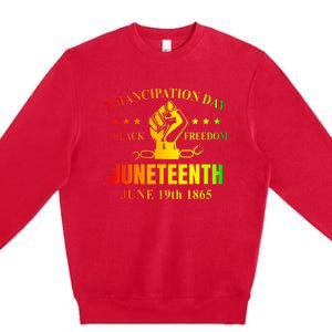 Juneteenth June 1865 Black History African American Freedom Premium Crewneck Sweatshirt