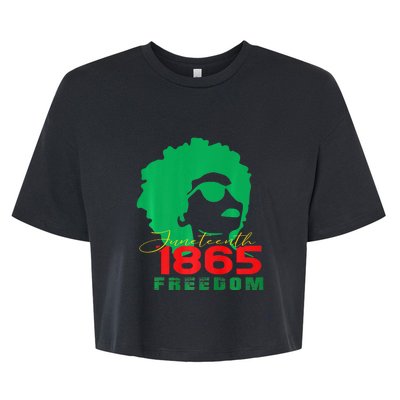 Juneteenth June 19th 1865 Juneteenth Freedom Day Pride Gift African Pride Bella+Canvas Jersey Crop Tee