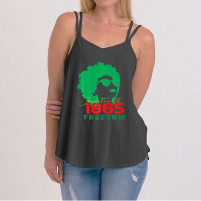 Juneteenth June 19th 1865 Juneteenth Freedom Day Pride Gift African Pride Women's Strappy Tank