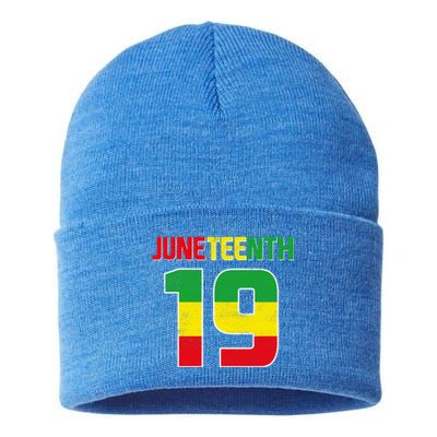 Juneteenth June 19 Melanin African American Black History Gift Sustainable Knit Beanie