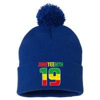 Juneteenth June 19 Melanin African American Black History Gift Pom Pom 12in Knit Beanie