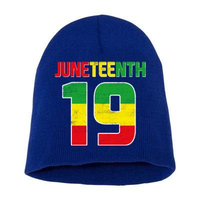 Juneteenth June 19 Melanin African American Black History Gift Short Acrylic Beanie