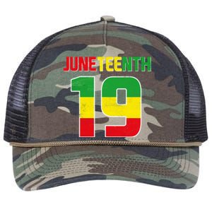 Juneteenth June 19 Melanin African American Black History Gift Retro Rope Trucker Hat Cap