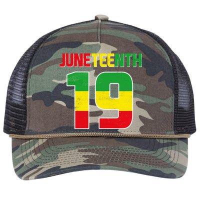 Juneteenth June 19 Melanin African American Black History Gift Retro Rope Trucker Hat Cap