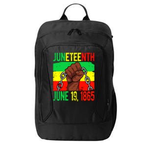 Juneteenth June 19th 1865 Juneteenth Black Freedom Day Flag City Backpack