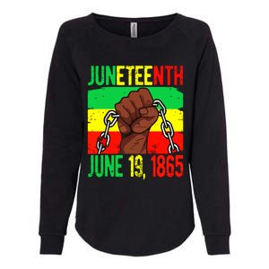 Juneteenth June 19th 1865 Juneteenth Black Freedom Day Flag Womens California Wash Sweatshirt