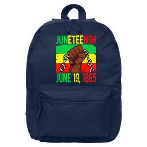 Juneteenth June 19th 1865 Juneteenth Black Freedom Day Flag 16 in Basic Backpack