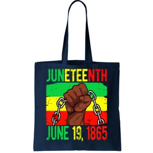 Juneteenth June 19th 1865 Juneteenth Black Freedom Day Flag Tote Bag