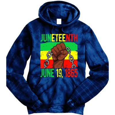 Juneteenth June 19th 1865 Juneteenth Black Freedom Day Flag Tie Dye Hoodie