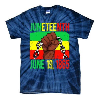 Juneteenth June 19th 1865 Juneteenth Black Freedom Day Flag Tie-Dye T-Shirt