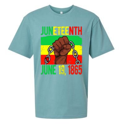 Juneteenth June 19th 1865 Juneteenth Black Freedom Day Flag Sueded Cloud Jersey T-Shirt