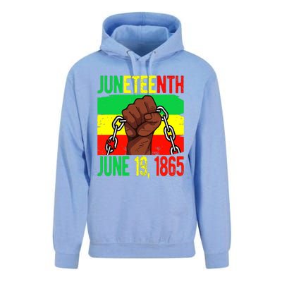 Juneteenth June 19th 1865 Juneteenth Black Freedom Day Flag Unisex Surf Hoodie