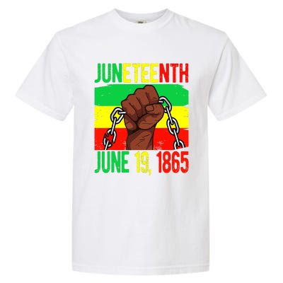 Juneteenth June 19th 1865 Juneteenth Black Freedom Day Flag Garment-Dyed Heavyweight T-Shirt